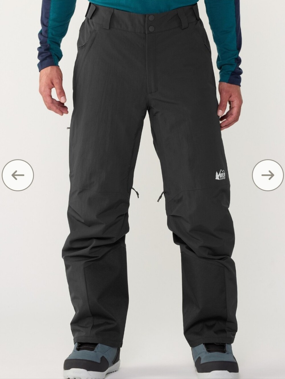 Mens Insulated Snow Pants REI Powderbound Black Small Waterproof NWT Skiing
